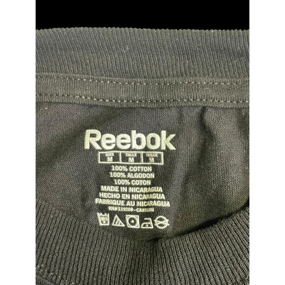 Reebok Detroit Lions Johnson 81 Black Short Sleeve Football T-Shirt Men's Medium - Picture 5 of 7